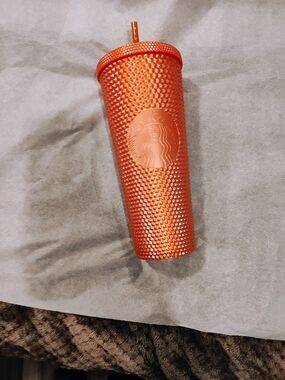 Starbucks Orange Textured Studded Tumbler